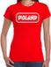Bellatio Decorations Verkleed T-shirt voor dames - Polen - rood - supporter - themafeest L