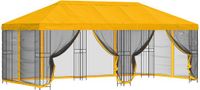 vidaXL Pavillon avec parois latérales - 6 x 3 m - Jaune - Polyester et Acier