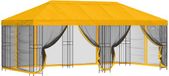 vidaXL Pavillon avec parois latérales - 6 x 3 m - Jaune - Polyester et Acier