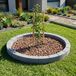 QEENTOE anneau d'arbre aspect pierre, bordure d'herbe cercle d'arbre en PP, bordure d'arbre bordure d'arbre, diamètre 925 mm, hauteur 23 cm, bac à arbre pour le jardin, gris