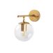 WELL HOME MOBILIARIO & DECORACIÓN Wandlamp, recht, transparant, metaal, glanzend, 15 x 24 x 24 cm, E14 max, 40 W