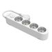 Silver Electronics Protek Plus stekkerdoos met 4 stopcontacten met schakelaar, 1,5 m, IP20, wit
