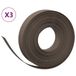 Borders 3 pcs 10 m 10 cm polyethylene brown