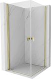 Mexen Mist-B Duo douchecabine porte battante 70 x 70 cm, transparent, or