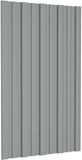 vidaXL Dakpaneel 12 st grijs 80 x 45 cm verzinkt staal