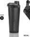 Dutch'D Thermo shaker - Eiwit en Proteïne shaker - Shakebeker - Zwart - Dubbelwandig - BPA vrij - Hoogwaardige kwaliteit - RVS- Robuust - Fitness shaker - Filter