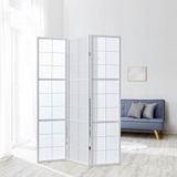 Homestyle4u Kamerscherm 3 panelen - 132x175 cm - Wit