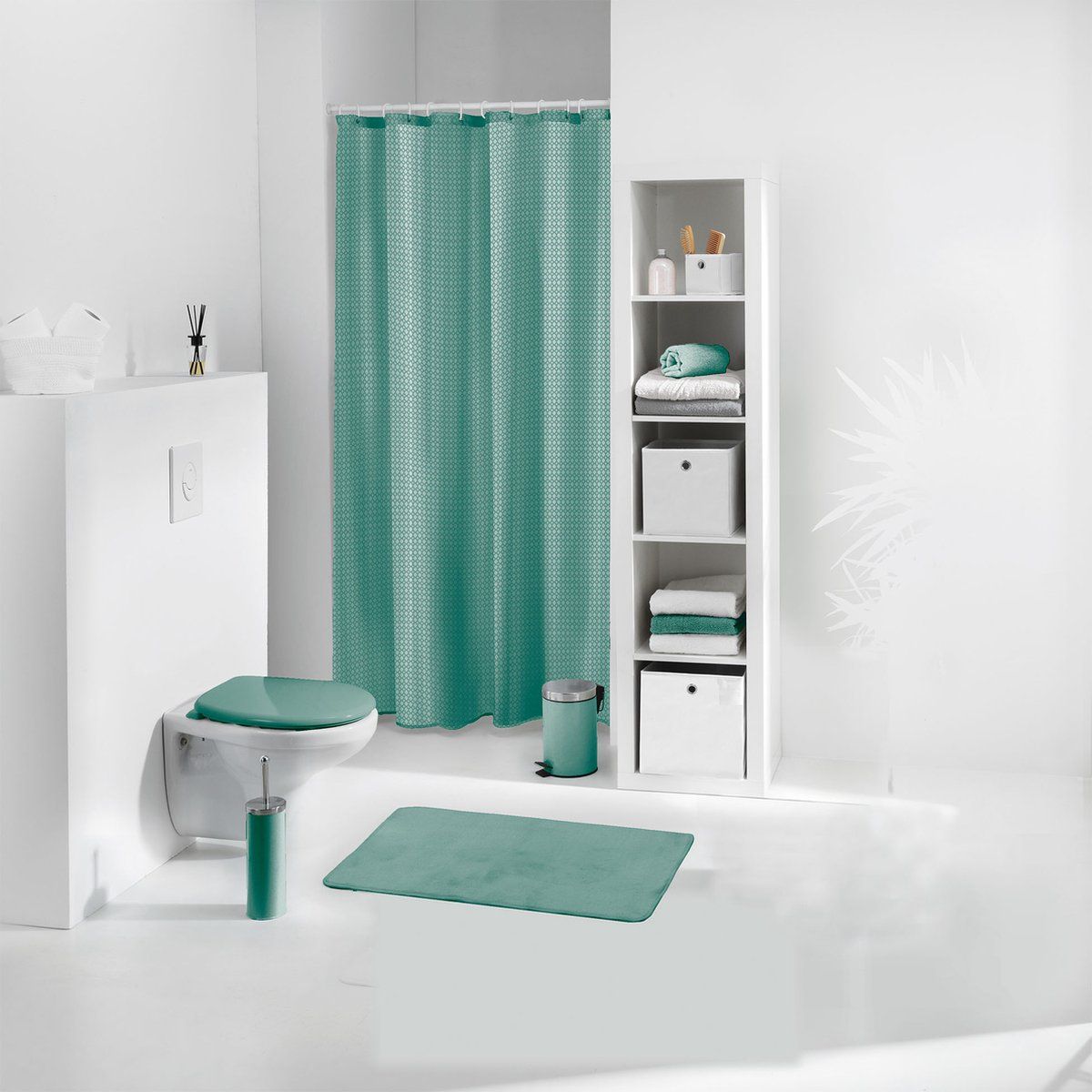 Livetti Douchegordijn Premium Polyester 180x200cm Lime Groen