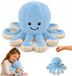 Lean toys Peluche Poulpe Peluche Avec Tentacules Élastiques Bleu 30 Cm