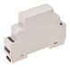 RS PRO DIN-railbehuizing, 17,5 x 90,0 x 64,9 mm, loopmat. ABS, lichtgrijs, modulaire behuizing