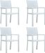 vidaXL Tuinstoel 4 stuks rattan-look kunststof wit