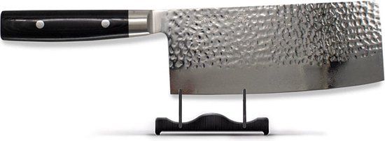 Yaxell Zen Chinees Koksmes - VG10 Staal - 18 cm - 37 Lagen Damaststaal - Canvas-Micarta Heft
