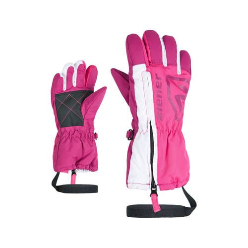 Ziener Leo Minis Ski Gloves - Pink/White/Black