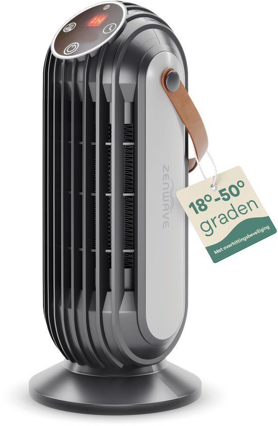 Zenwave Elektrische Kachel met Display - Compacte 1500W Ventilatorkachel