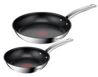 Tefal Duetto+ Pannenset - Koekenpannen - Ø20/26cm - Geschikt voor alle warmtebronnen - Anti-aanbaklaag - RVS
