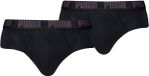 Puma Slips pour homme 2-pack - Everyday Brief - Slips en coton pour homme avec ceinture élastique - Noir / S