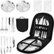OEM Compacte picknickset voor 2 personen, 14 delen, roestvrij staal, outdoor