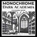 Monochrome Dark Academia Colouring Book