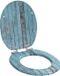 vidaXL Toiletbril Blauw Bewerkt Hout 44 x 38 cm