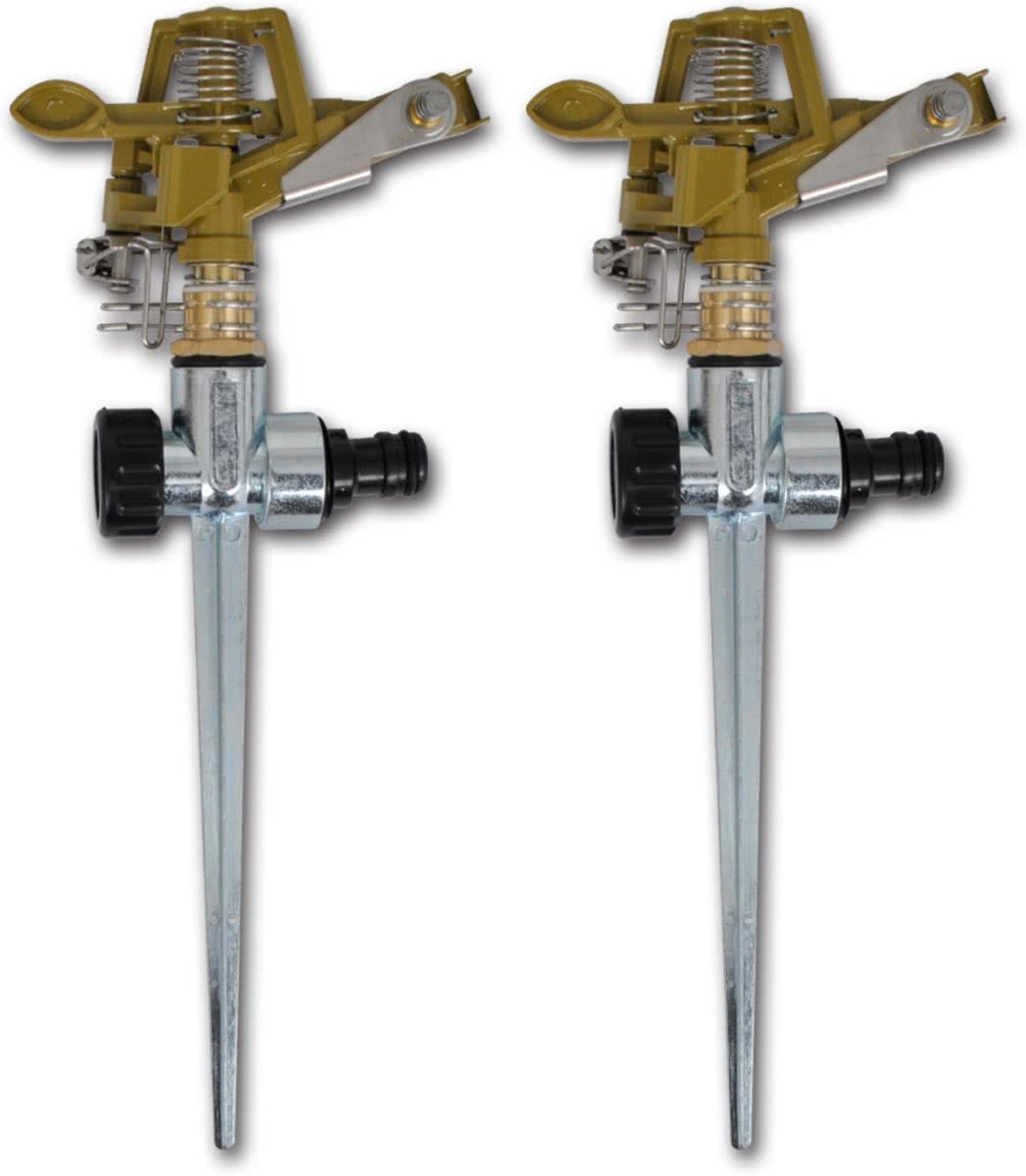 vidaXL Sprinkler set met metalen pin (2 stuks