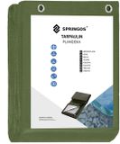 Springos Afdekzeil | Dekzeil | Zeildoek | Waterdicht | PVC | 4 x 5 m | 120 g/m2 | Groen