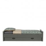 Drawer WOOOD Morris Bed - Eenpersoons - Grenen - Leem - 214x95 cm