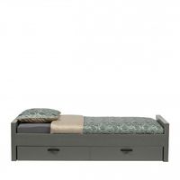 Drawer WOOOD Morris Bed - Eenpersoons - Grenen - Leem - 214x95 cm