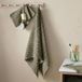 NOUS Living gant de toilette en coton 20x15 cm - vert (set de 2)
