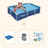 Bestway Rechthoekig Steel Pro Zwembad - 300 x 201 x 66 cm - Blauw