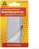 Deltafix Bevestigingstape 20 x 50 mm Wit Dubbelzijdig Strips 10 Stuks
