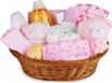 Panier de naissance pour bébé - Kit de maternité - Pour les plus petites filles - 100% coton