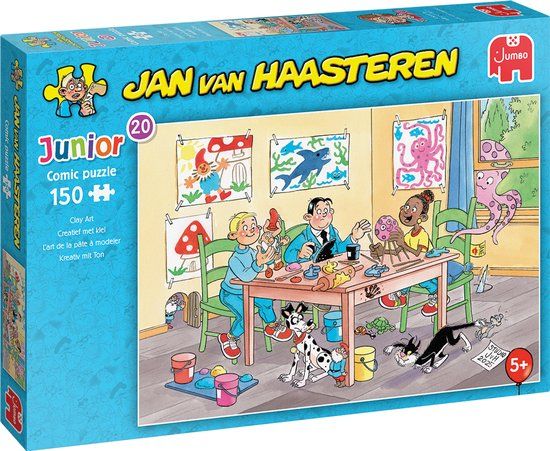 Jumbo Jan van Haasteren Junior 20 - Creatief met klei - 150 stukjes puzzel - Legpuzzel voor kinderen - Vanaf 5 jaar