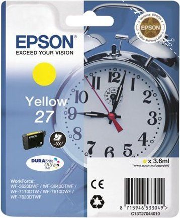 Epson 27 DURABrite Ultra - Gele inktcartridge - 3 ml