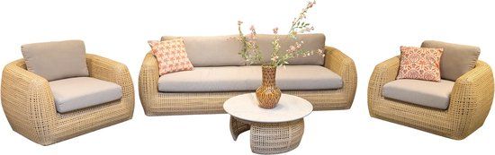 Buitengewoon Boet Balvano Sofa Loungeset Bruin