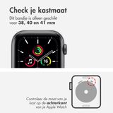 Selencia Slim Steel Jubilee Inspired schakelbandje voor de Apple Watch | 38/40/41/42 mm - Starlight