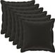 vidaXL - Taie d'oreiller - 6 pièces - Noir - 70 x 70 cm - Polyester