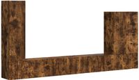 vidaXL TV Wandkast Set 6 stuks Rook Eiken