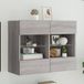 Maison Exclusive - Meuble TV avec éclairage LED, gris Sonoma, 78,5 x 30 x 60,5 cm
