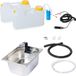 Arona 12V Mini-keuken technische set pour camping-cars, kit, évier, intégré, 325x265x150mm, chrome, noir