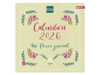Finocam Wandkalender 2026, 30 x 30 cm, maandoverzicht januari - december 2026 + sep. - december 2025 (4 maanden) verminderd, kalender 2026, foto's The Flower Journal - Catalaans