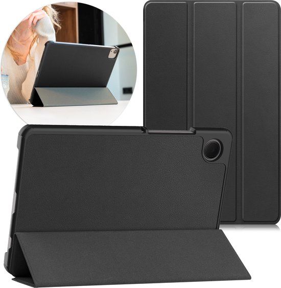 iMoshion Tablet Hoes Zwart voor Samsung Galaxy Tab A9 - Trifold Bookcase