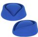 Merkloos Stewardess hoedje voor dames - Blauw