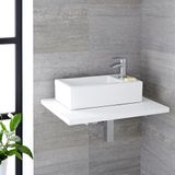 Hudson Reed Lavabo à poser - 45 x 25 cm - Design compact moderne - WC