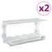 VidaXL Vogelvoederbakken voor raam 2 st 30x12x15 cm acryl
