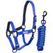 Pool's Cob, Turchese: Cavezza In Nylon Completa Di Lunghina Con Imbottitura In Neoprene E Doppia Regolazione Fibbie Nere