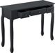 en.casa Console tafel sidetafel met 3 lades landelijk 100x35x78 cm zwart