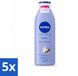 Nivea Smooth Body Milk Shea Butter 72h Hydration for Dry Skin 250ml Pack of 5