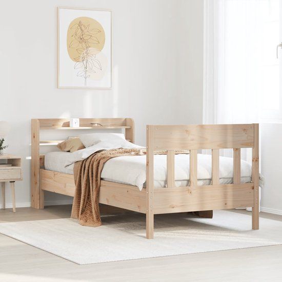 vidaXL Bedframe massief grenenhout 90x200 cm