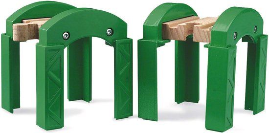 BRIO Groene spoorbrug pijlers - 33253 - Houten treinbaanonderdeel