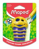 Maped - potloodslijper, puntenslijper CROC CROC rups, voor dunne en dikke pennen - groen, geel, roze
